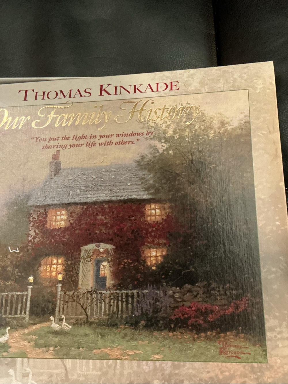 Thomas Kinkade Our Family History memory book - Red Cottage